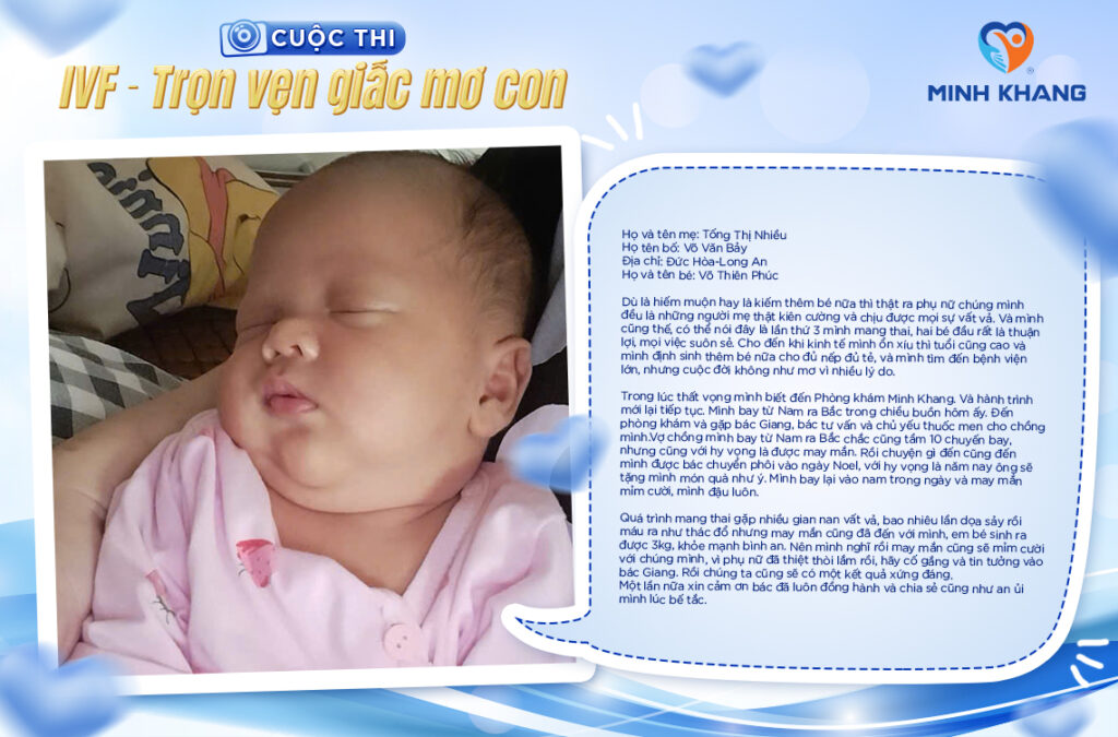 CUỘC THI: IVF – TRỌN VẸN GIẤC MƠ CON. Bài dự thi 02