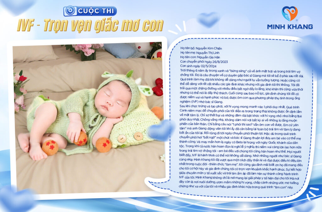 CUỘC THI: IVF – TRỌN VẸN GIẤC MƠ CON. Bài dự thi 12