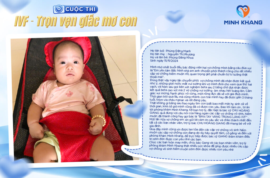 CUỘC THI: IVF – TRỌN VẸN GIẤC MƠ CON. Bài dự thi 03